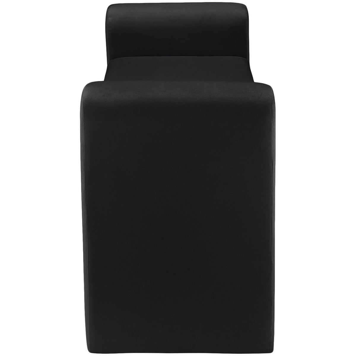Sloan Black Velvet Upholstered Bench