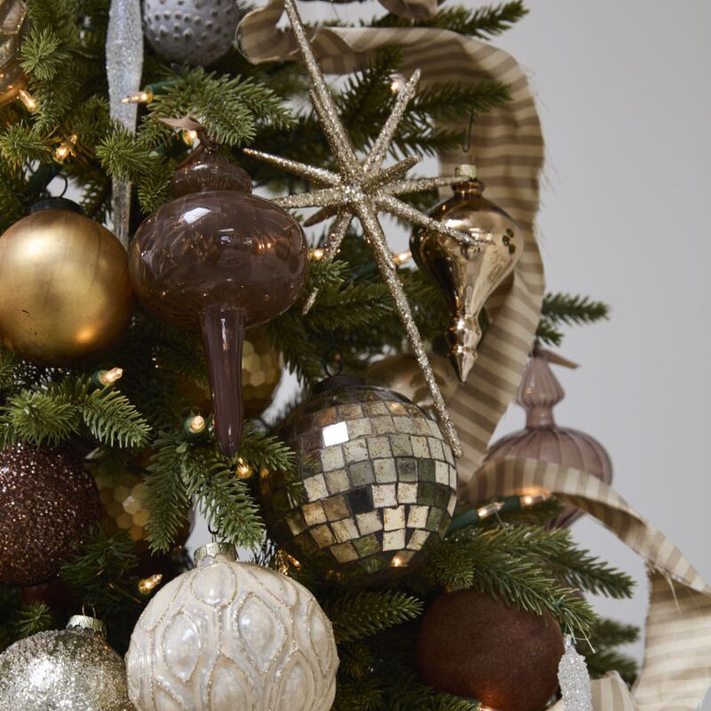 Antiqued Disco Ball Ornament Set of 6