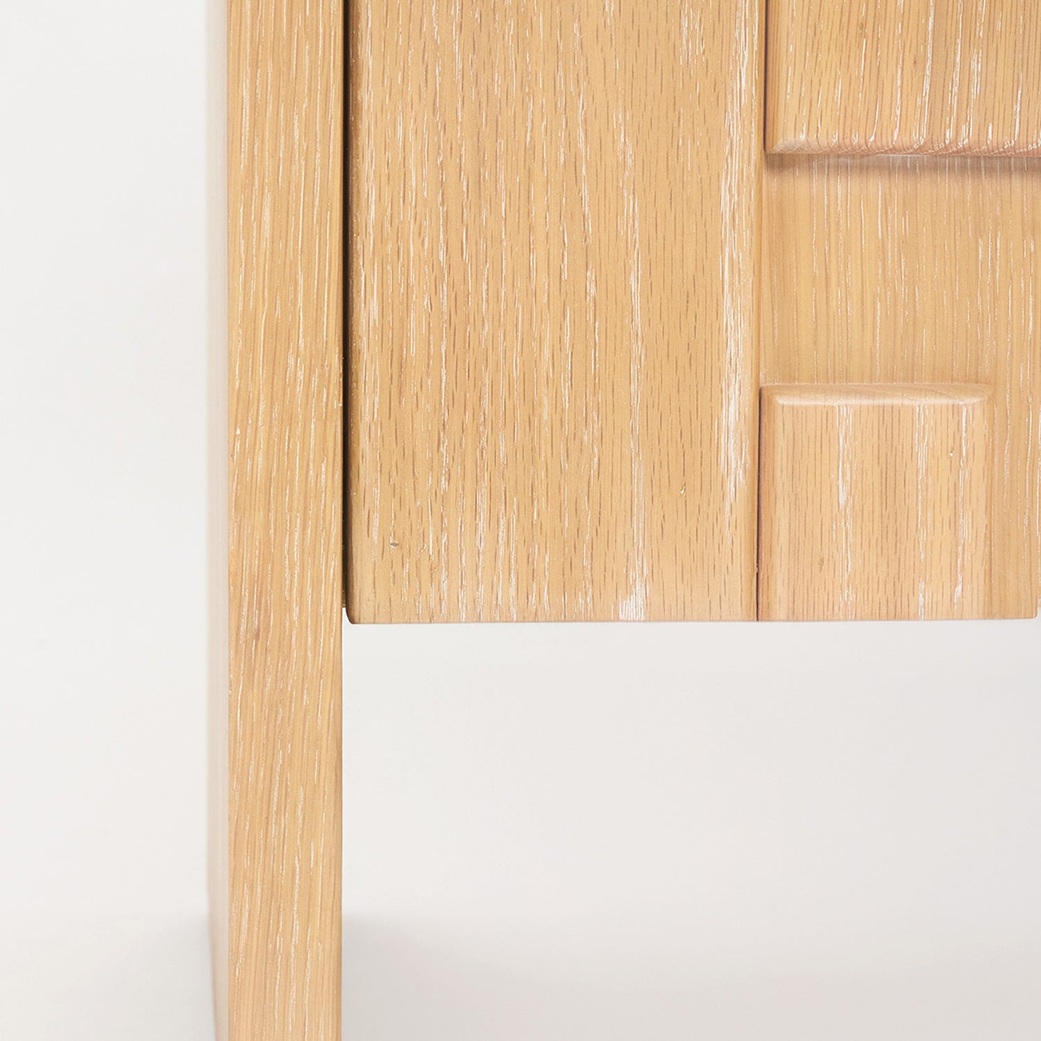 Louise Saddle Occasional Chest in oak Saddle finish, shown to scale