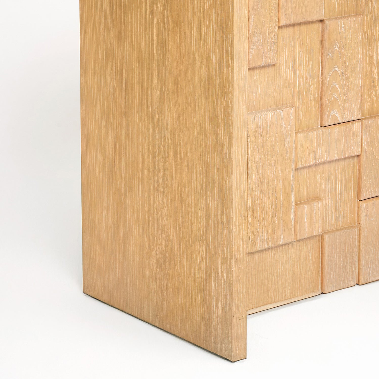 Louise Saddle Occasional Chest in oak Saddle finish, top-down view