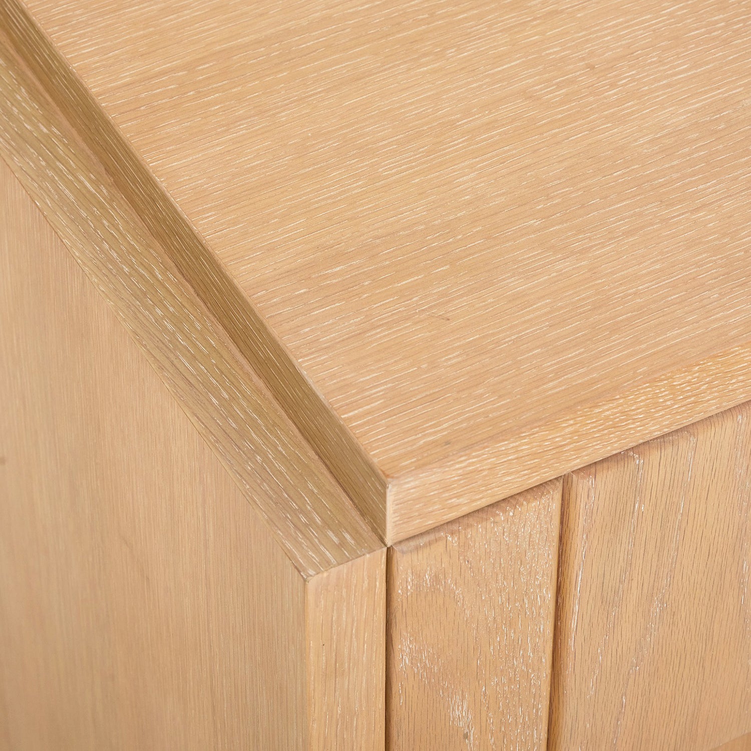 Louise Saddle Occasional Chest in oak Saddle finish, back view