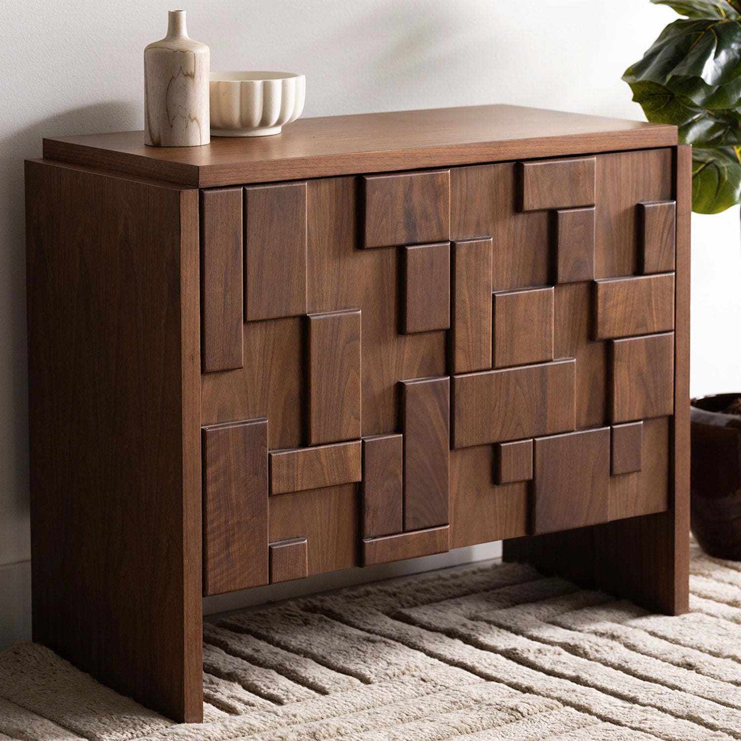 Interlude Home Louise Classic Walnut Occasional Chest
