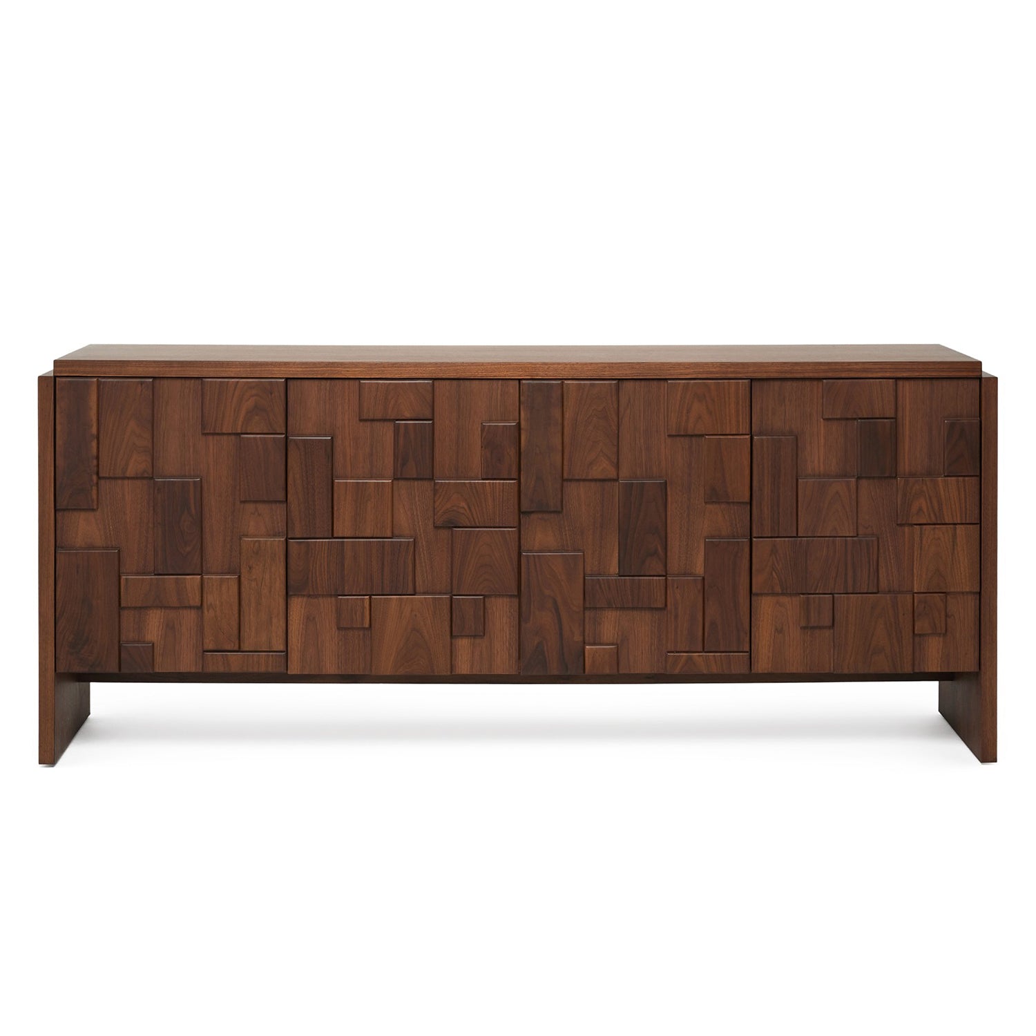 Close-up of the Walnut finish on the Louise Classic Walnut Credenza