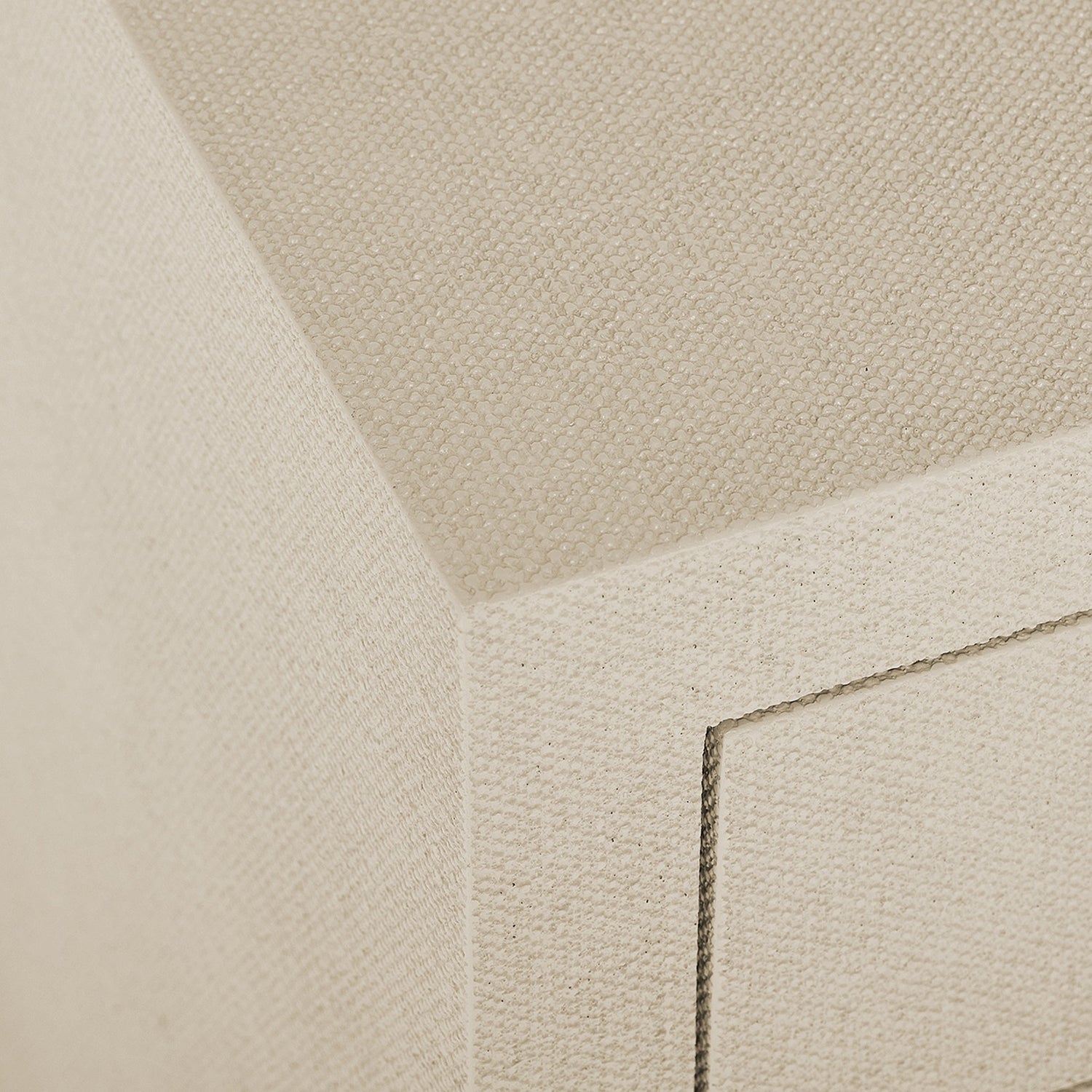 Montaigne Sand Tall Bedside Chest in wood Sand finish, styled in a room setting