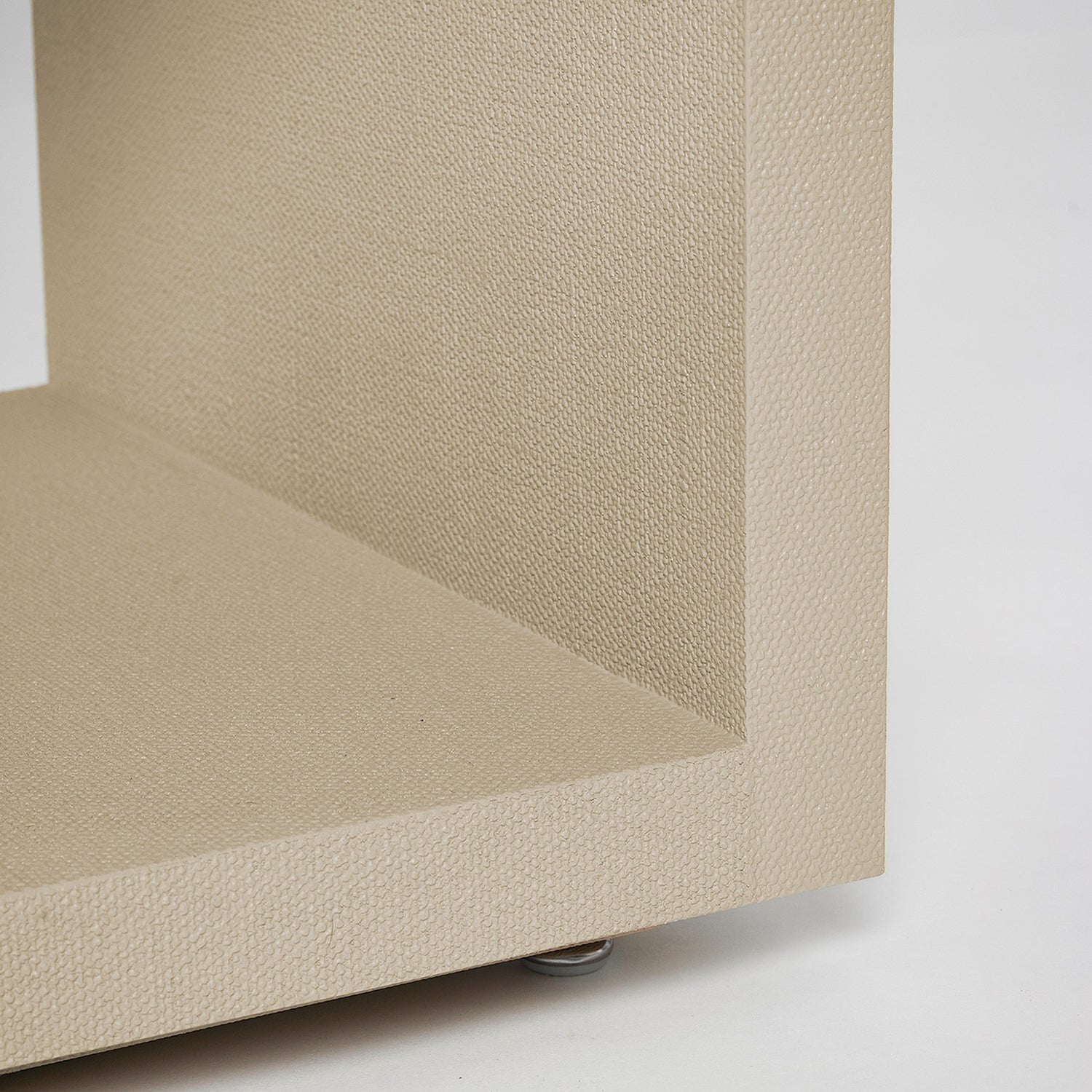 Montaigne Sand Tall Bedside Chest in wood Sand finish, close-up of the surface texture