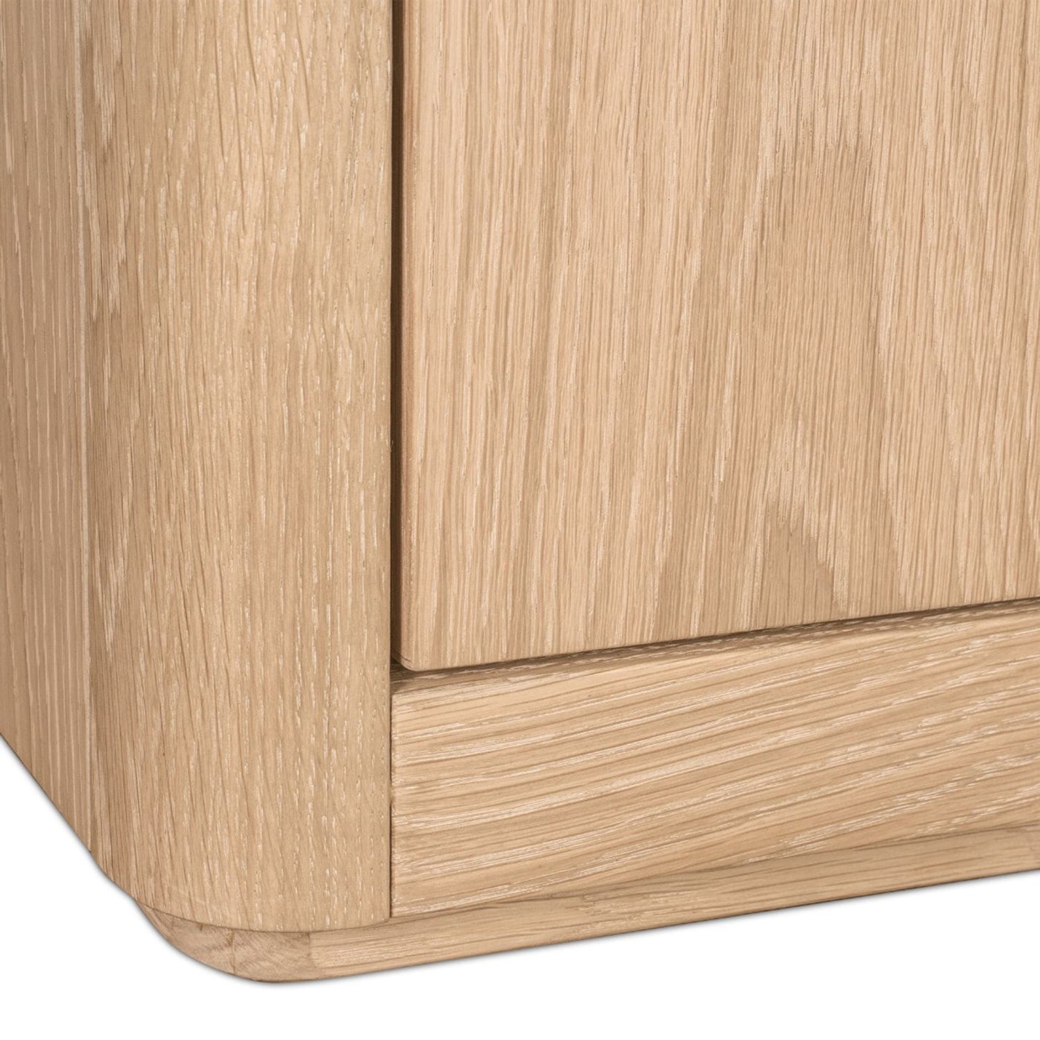Side profile of the Hudson Credenza credenza in Saddle