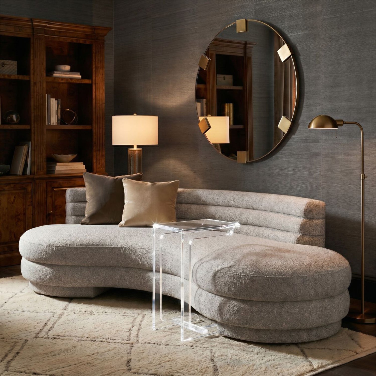 Interlude Home Zola Acrylic Hugging Table