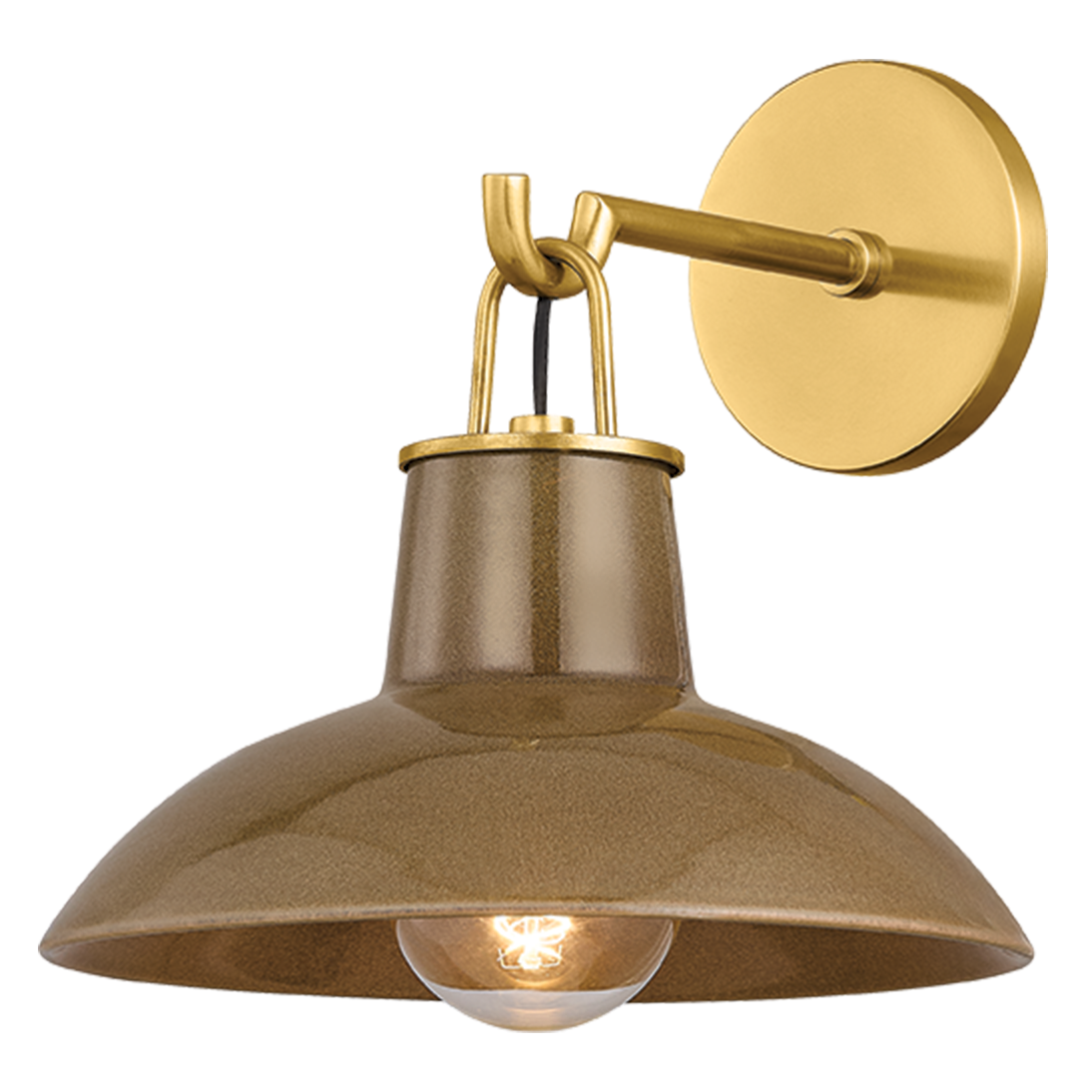 Hudson Valley Lighting Pottersville Wall Sconce in Aged Brass, primary product view