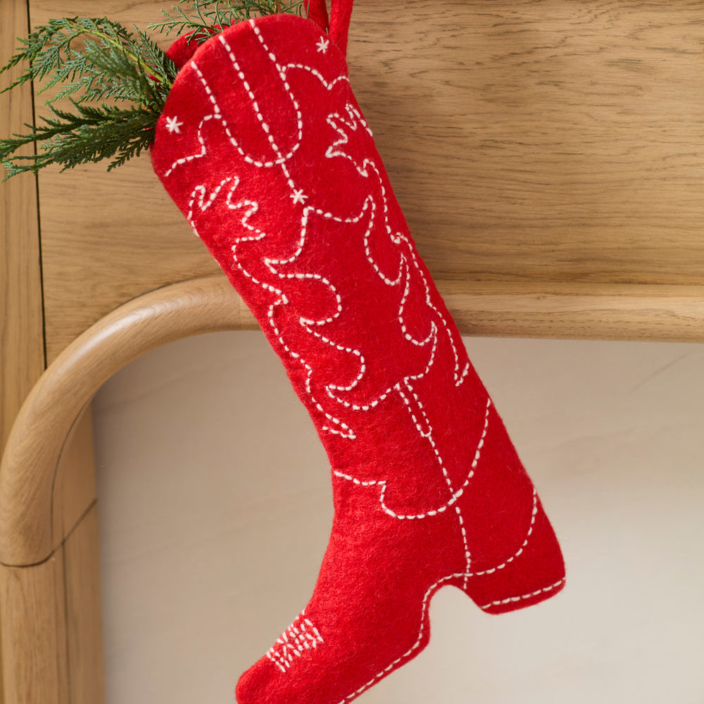 Cowboy Boot Christmas Stocking