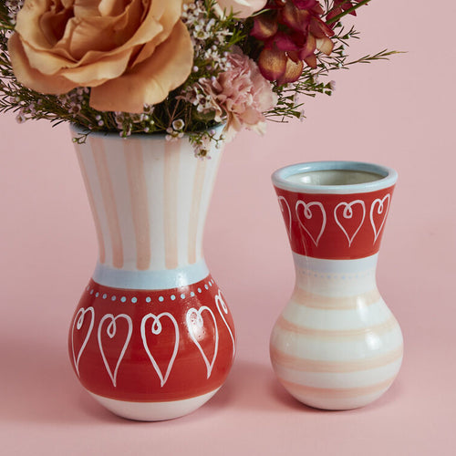 Cutesy Heart Vase Set of 2