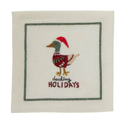 Paynes Gray Tipsy Critter Cocktail Napkin
