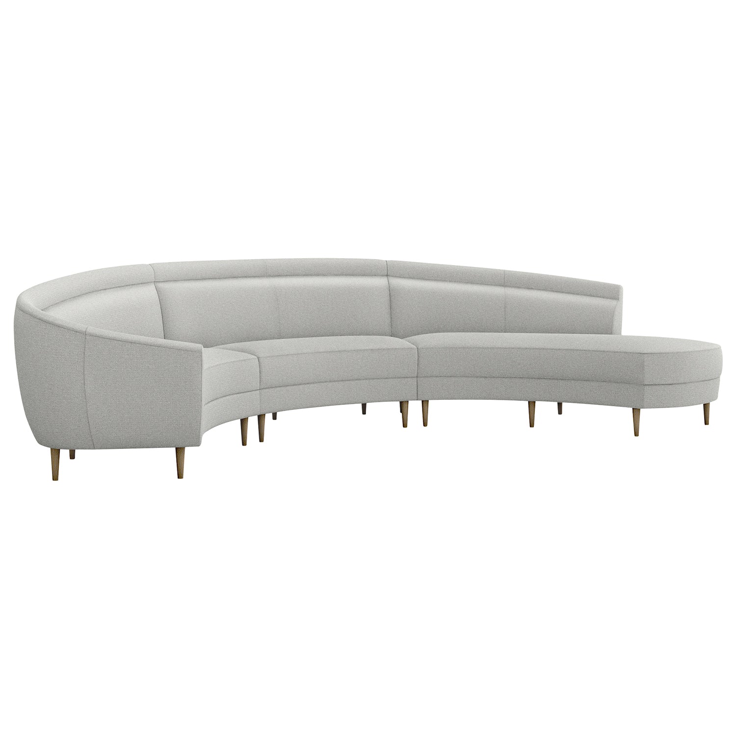 Interlude Home Capri Chaise 3 Piece Sectional Sofa