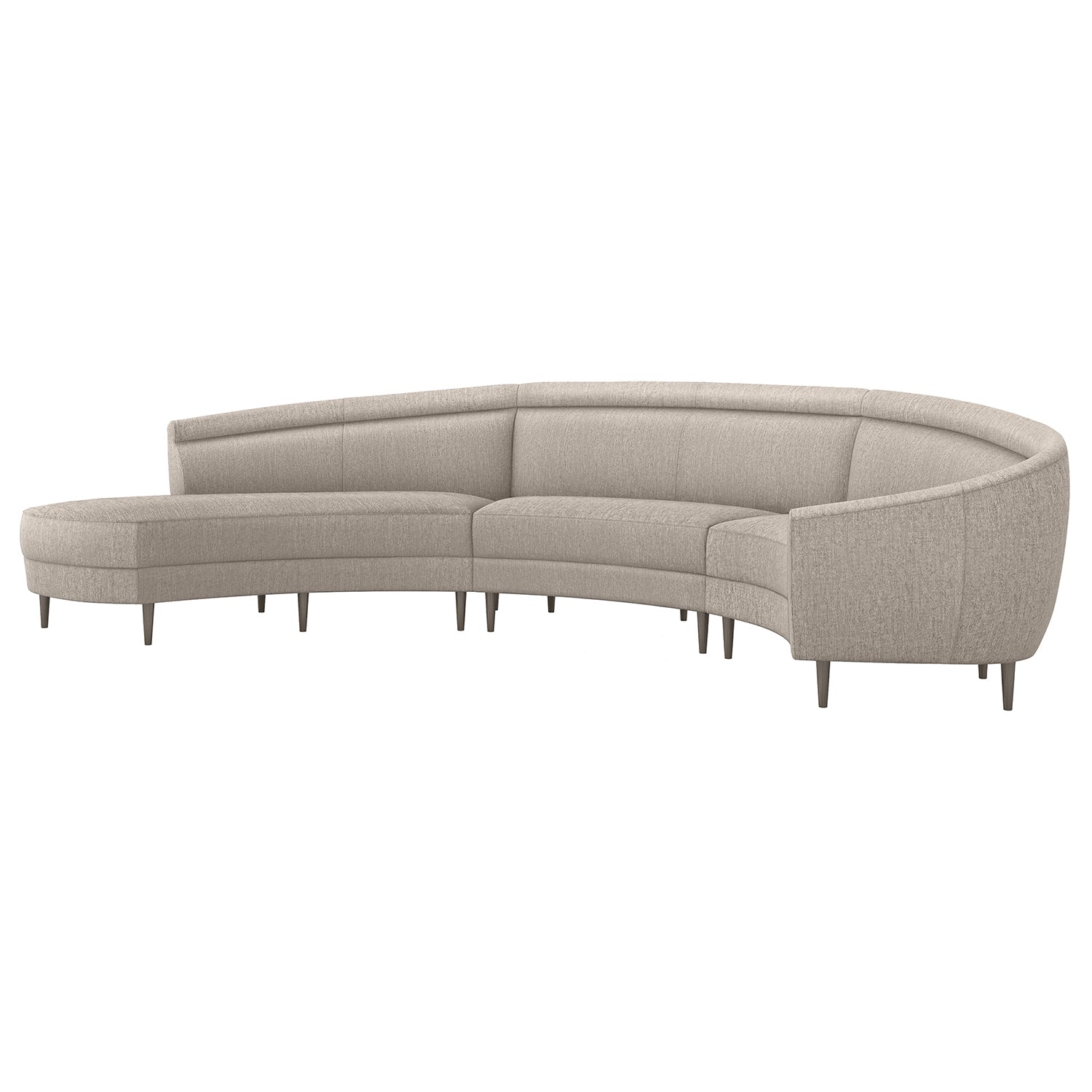 Interlude Home Capri Chaise 3 Piece Sectional Sofa