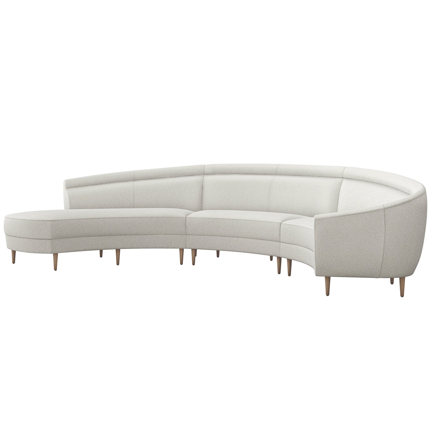 Interlude Home Capri Chaise 3 Piece Sectional Sofa
