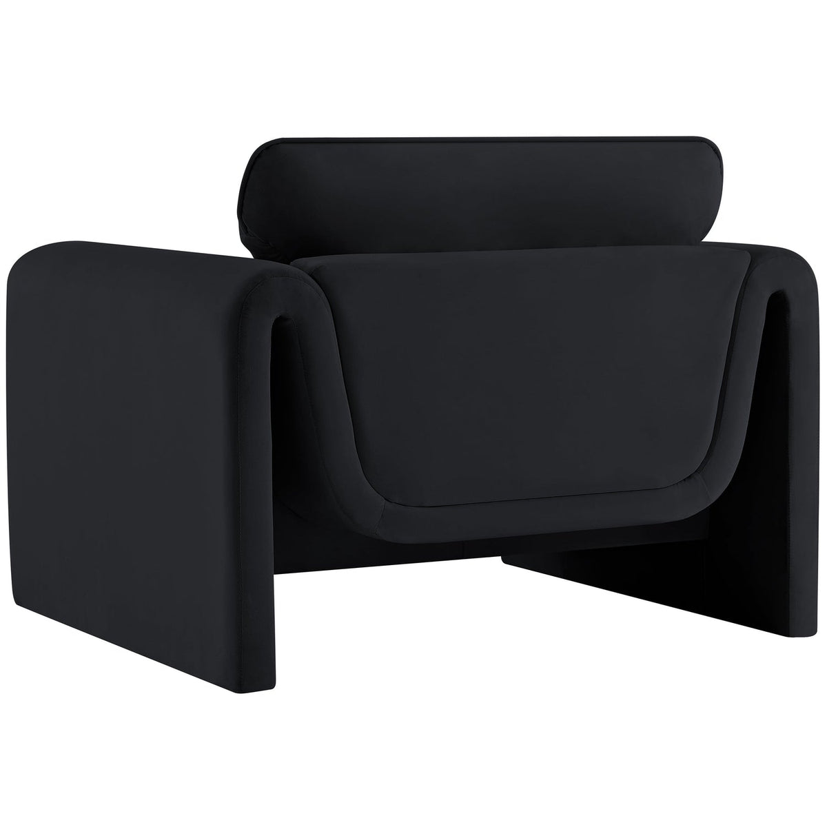 Sloan Black Velvet Upholstered Chair