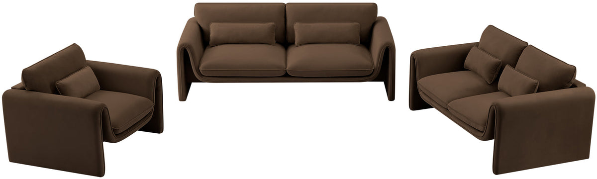 Sloan Brown Velvet Upholstered Chair