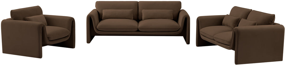Sloan Brown Velvet Upholstered Chair