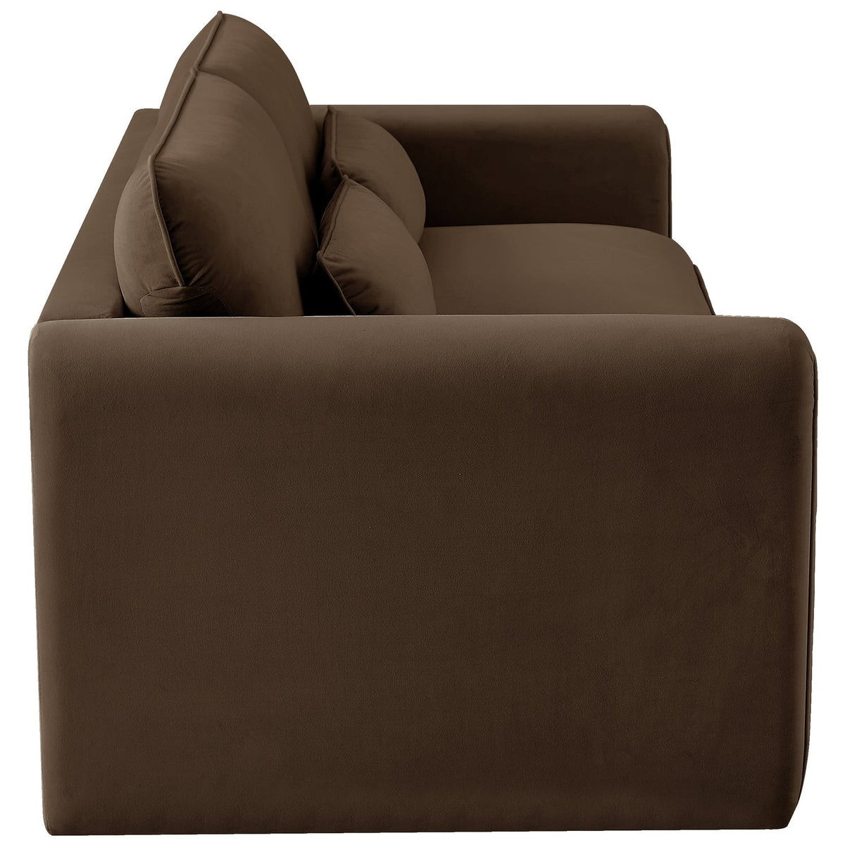 Sloan 86in Brown Velvet Upholstered Sofa