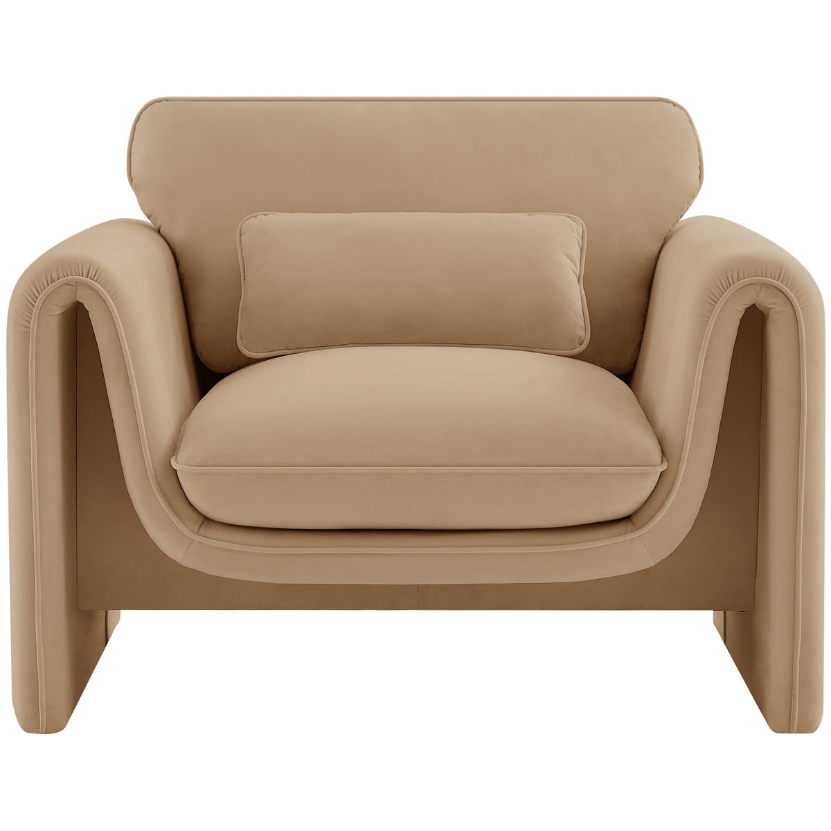 Sloan Camel Velvet Upholstered Chair