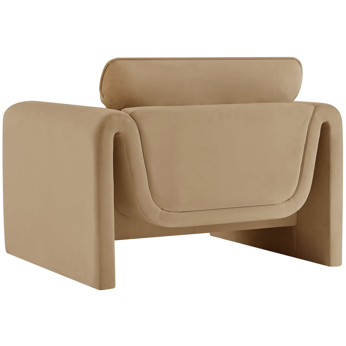 Sloan Camel Velvet Upholstered Chair