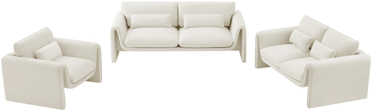 Sloan Cream Velvet Upholstered Chair