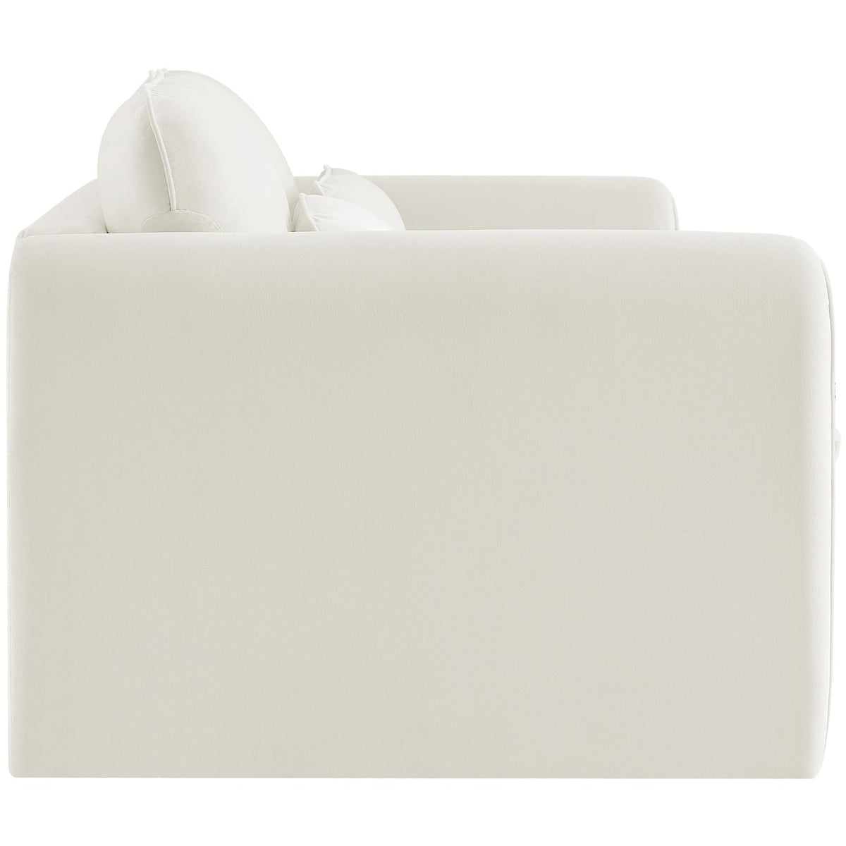 Sloan 64in Cream Velvet Upholstered Loveseat