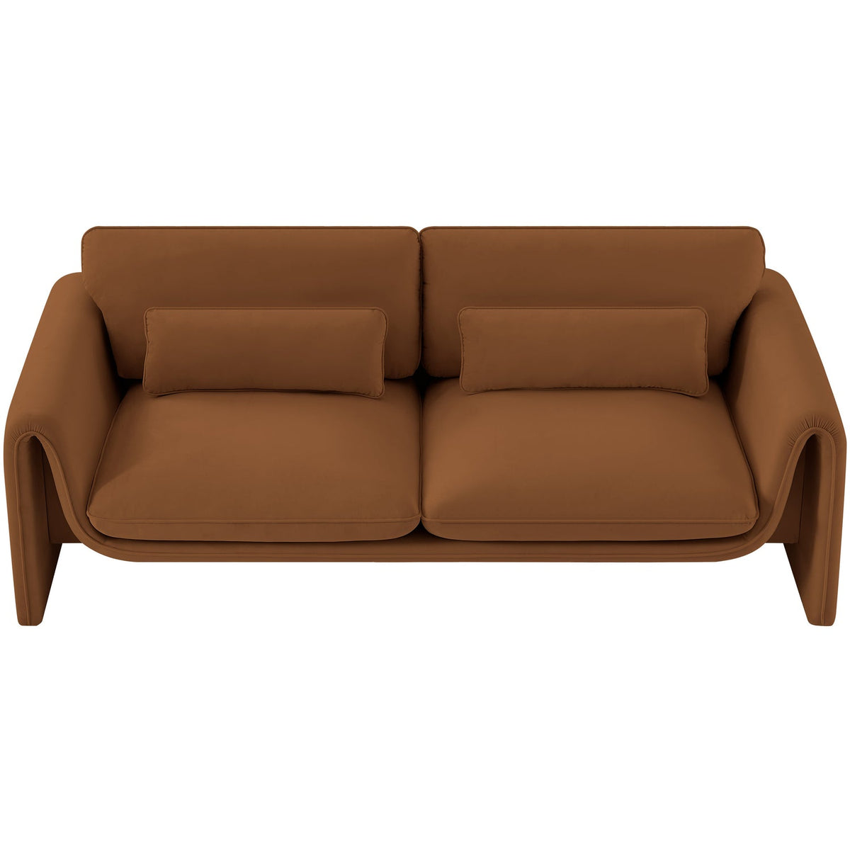 Sloan 86in Saddle Velvet Upholstered Sofa