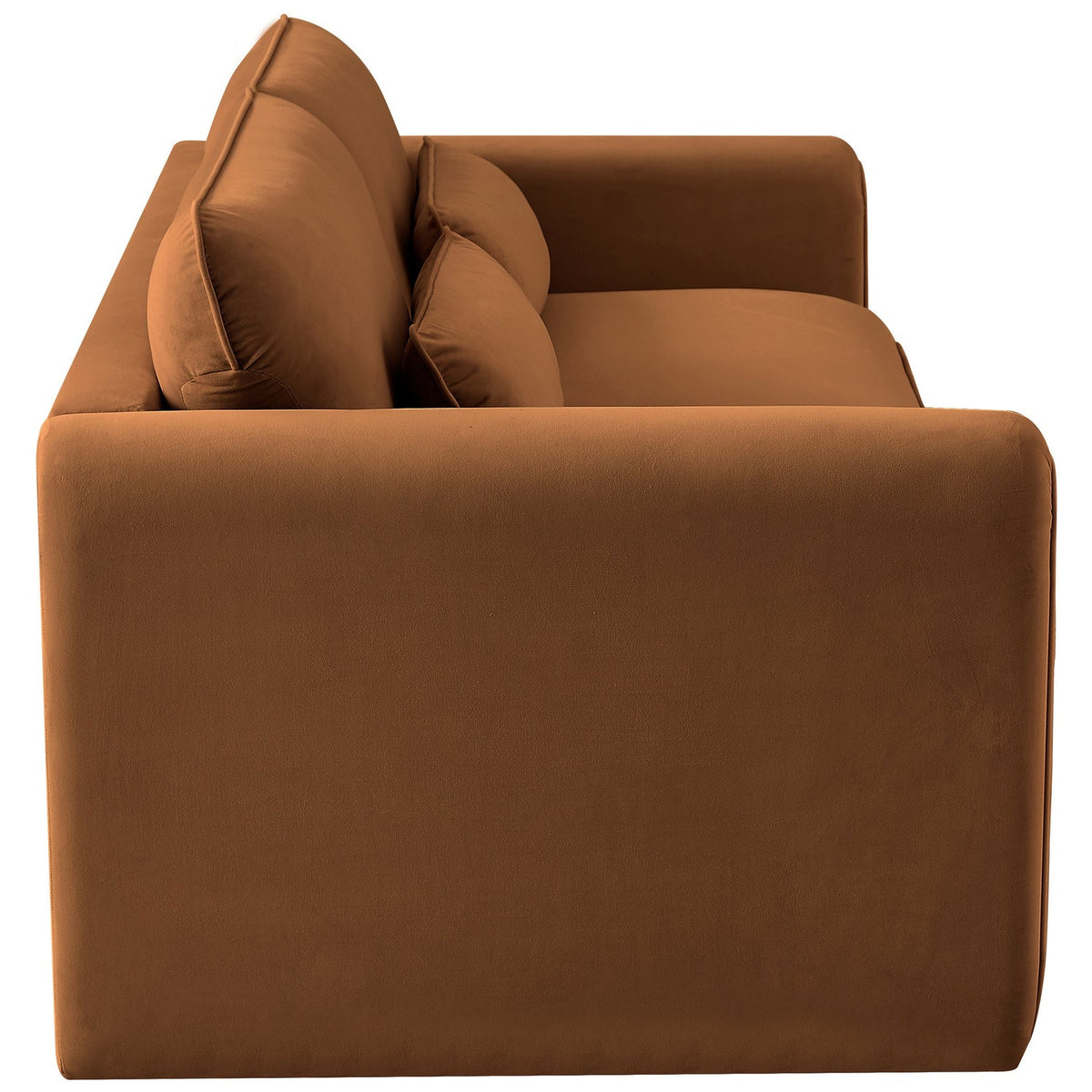 Sloan 86in Saddle Velvet Upholstered Sofa