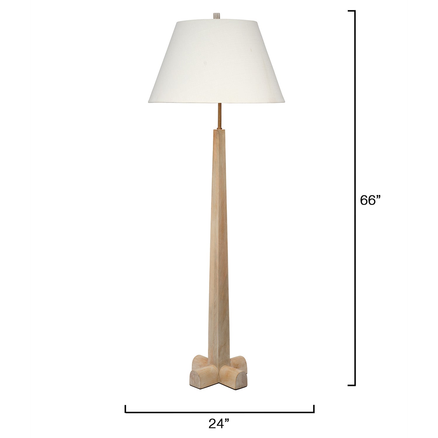 Jamie Young Charleston White Washed Wood Floor Lamp
