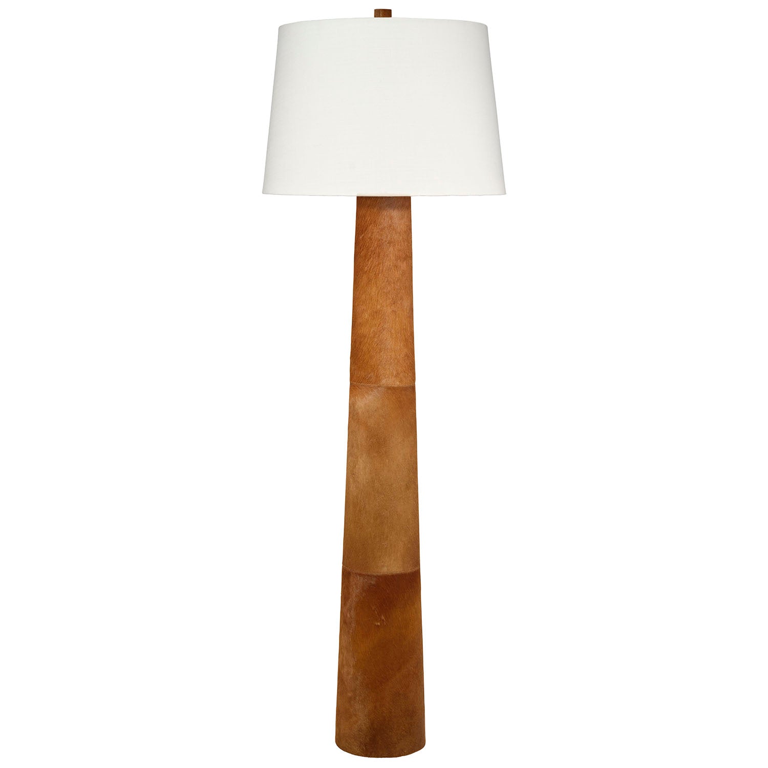 Jamie Young Robertson Saddle Brown Hide Floor Lamp
