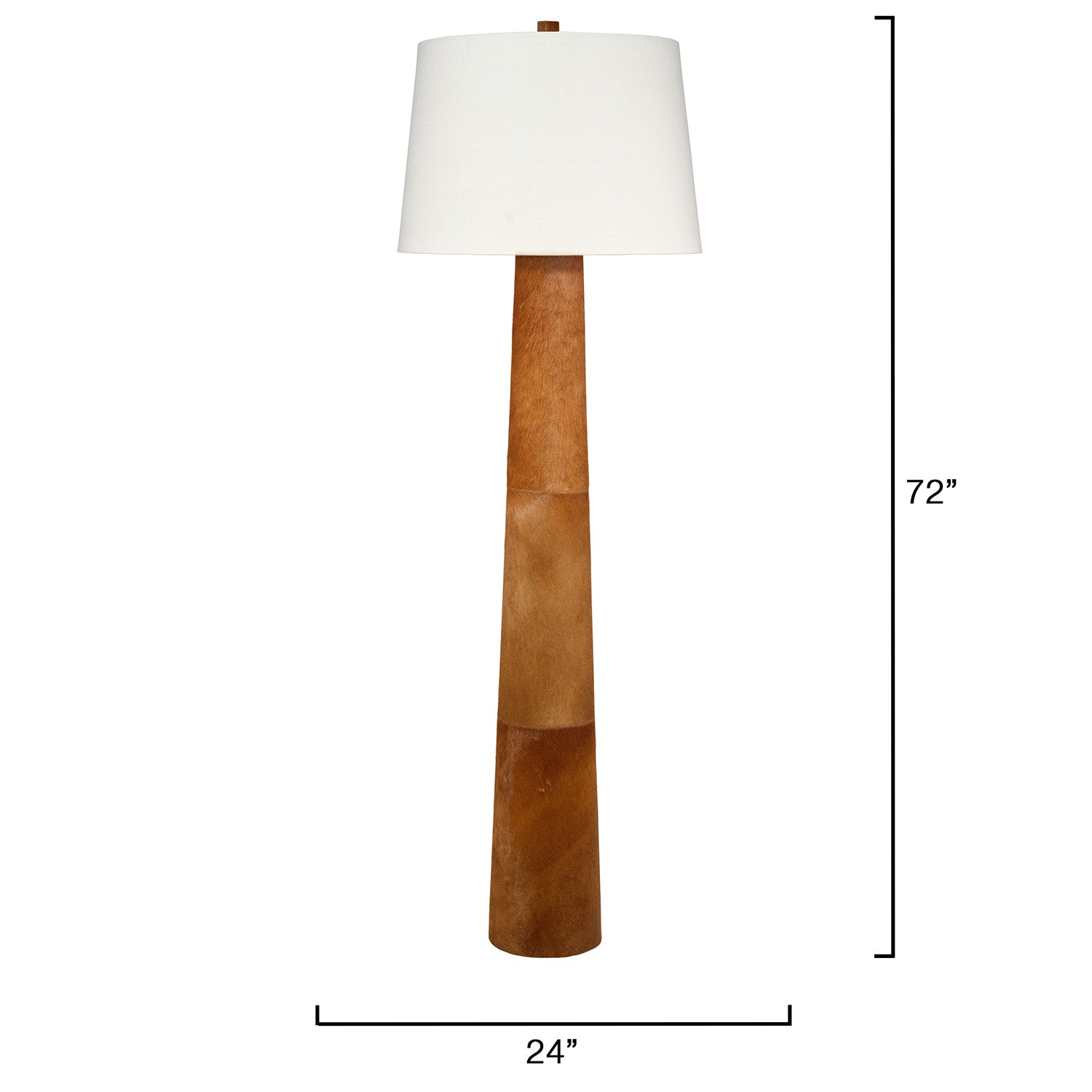 Jamie Young Robertson Saddle Brown Hide Floor Lamp