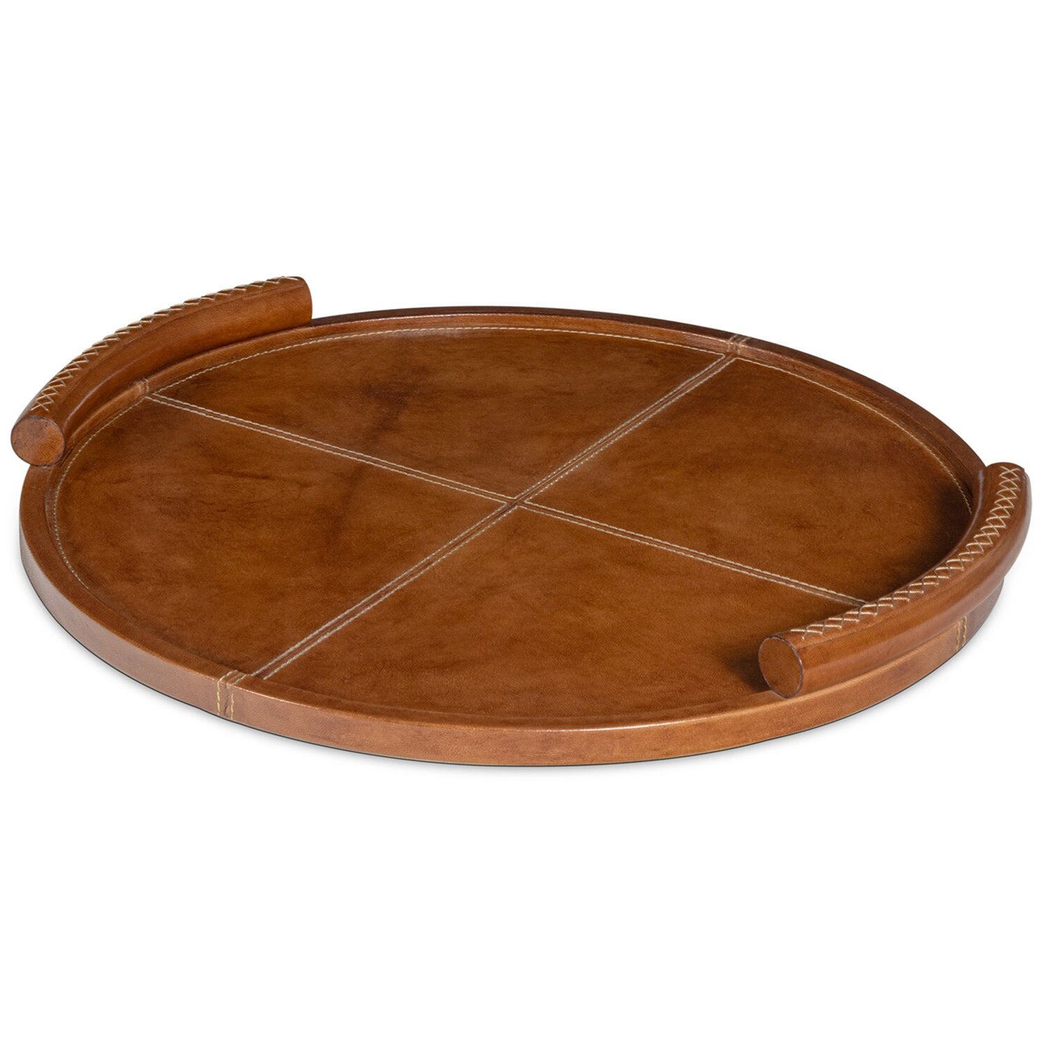 Regina Andrew Forte Round Leather Tray