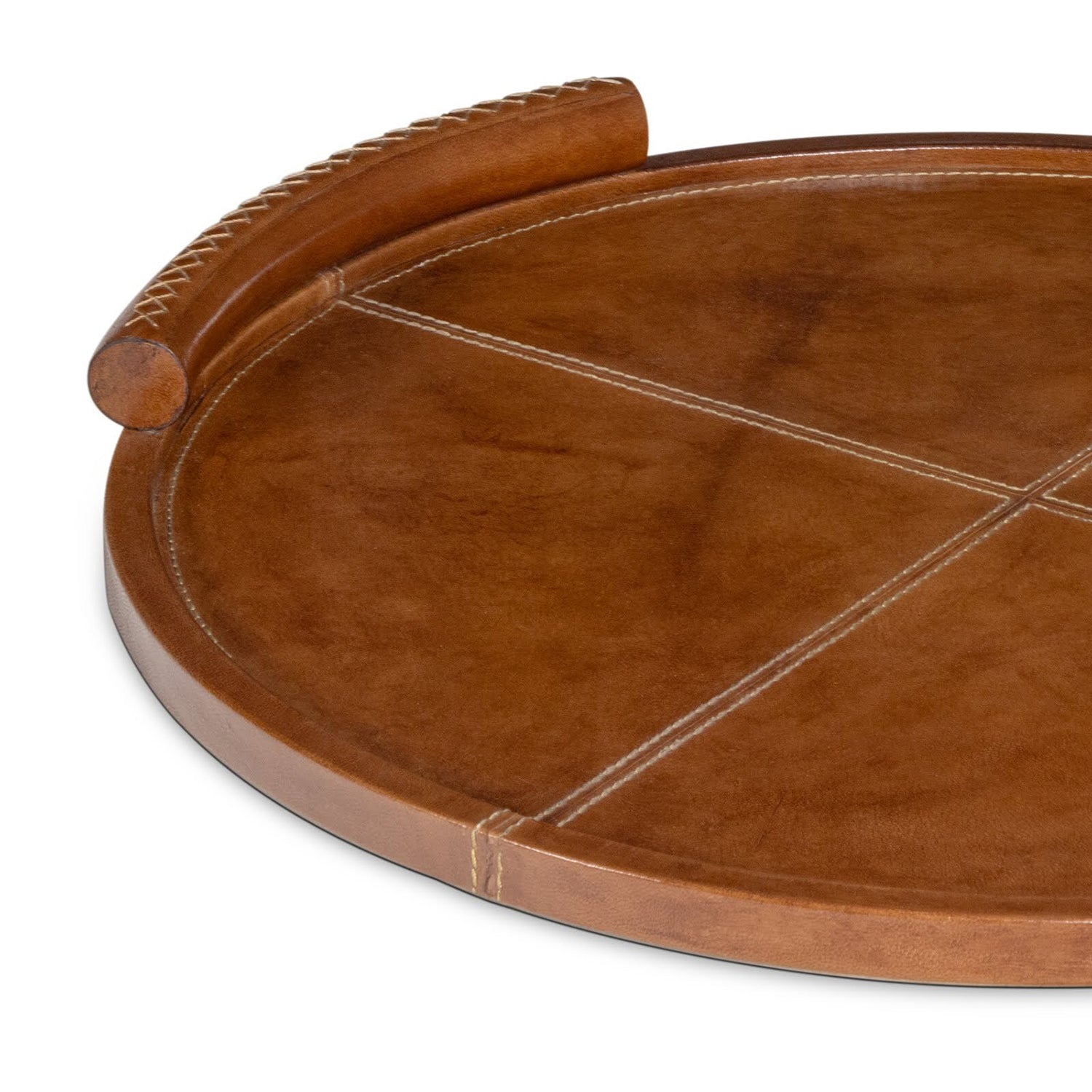 Regina Andrew Forte Round Leather Tray