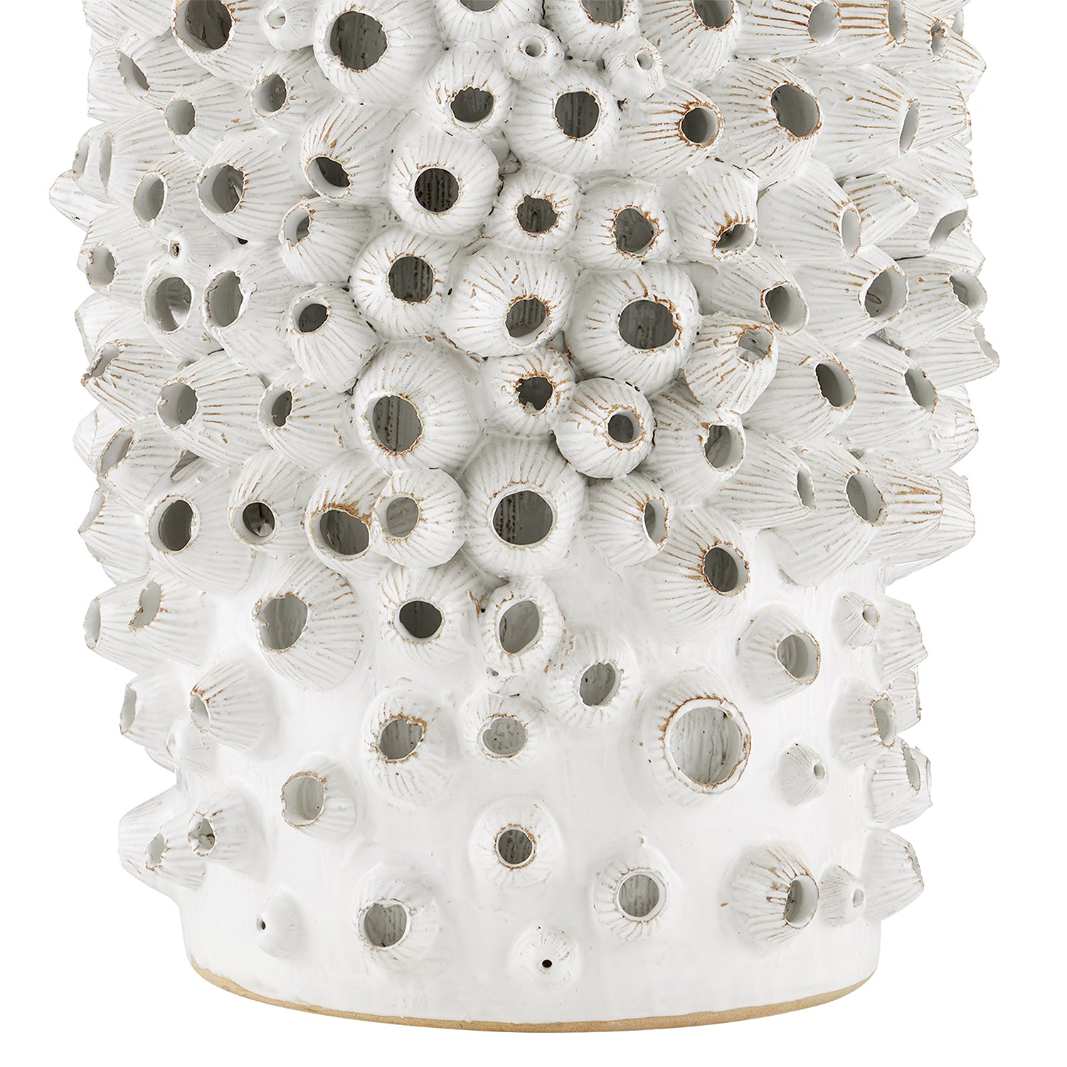 Currey & Co Barnacle White Accent Table