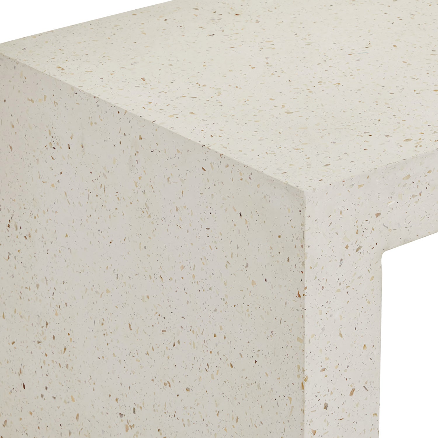Currey & Co Carson Ivory Terrazzo Console Table