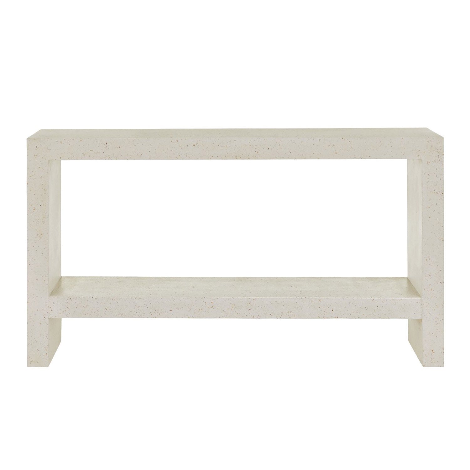 Currey & Co Carson Ivory Terrazzo Console Table