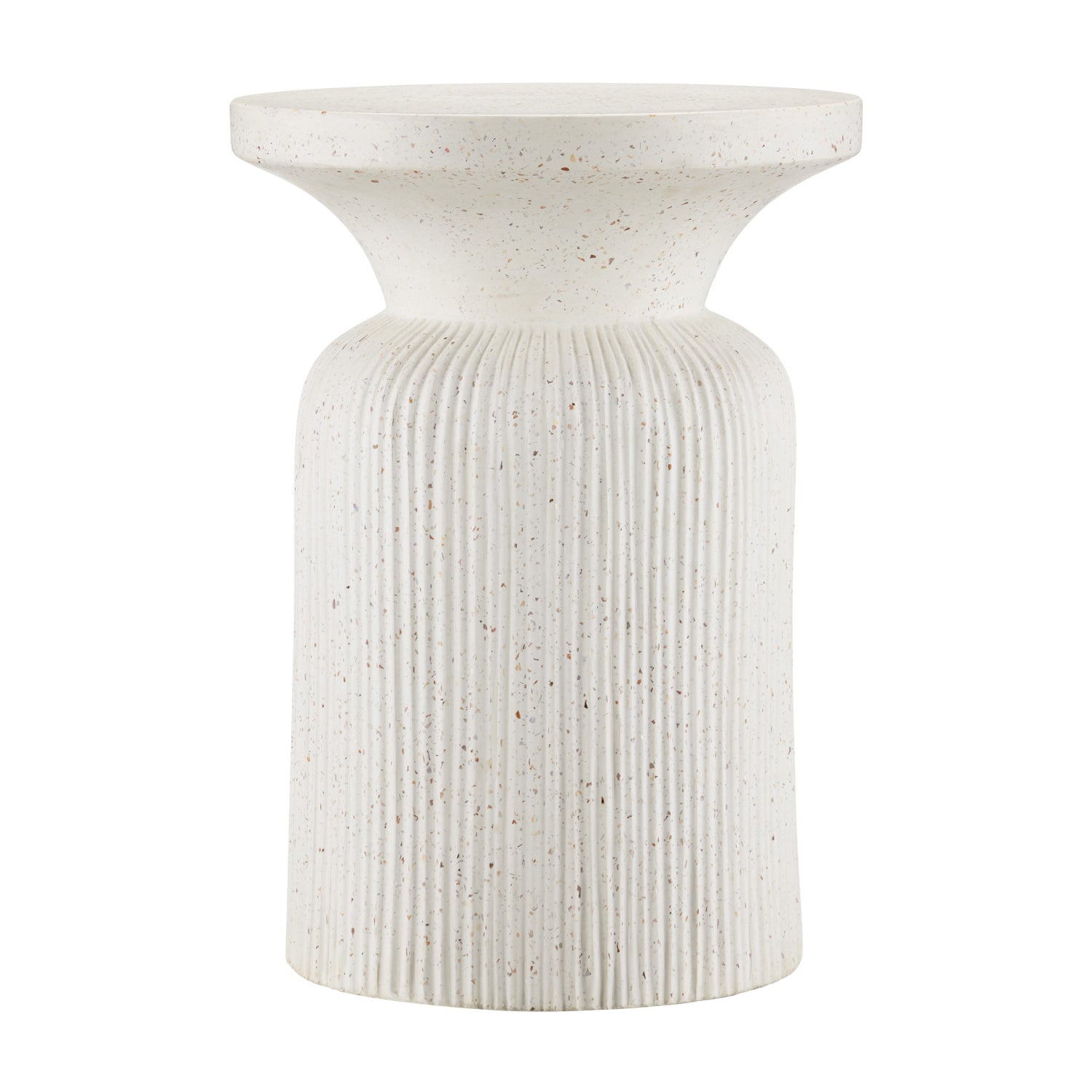 Currey & Co Ridge Ivory Terrazzo Accent Table