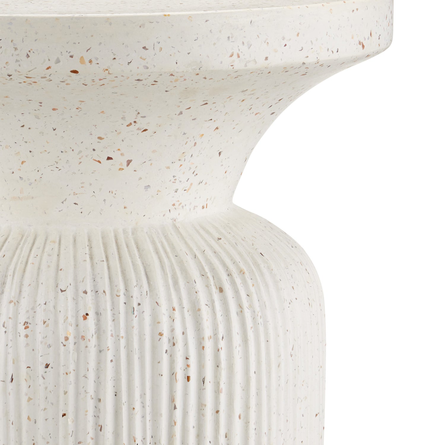 Currey & Co Ridge Ivory Terrazzo Accent Table