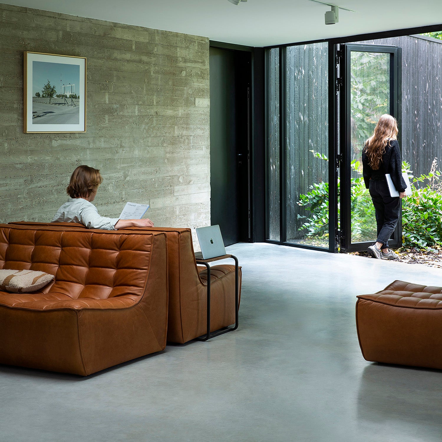 Ethnicraft N701 Leather Sofa