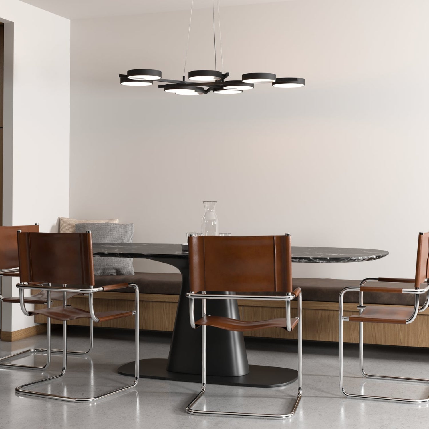 Sonneman Light Guide Ring Satin Black 2656.25W Pendant
