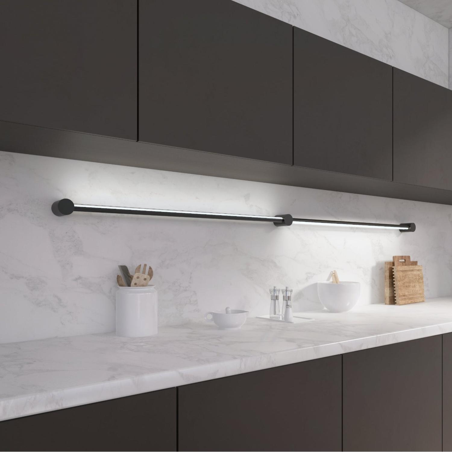 Sonneman Purolinear 360 Satin Black 23QSKL233R120PHA Bath And Vanity Light