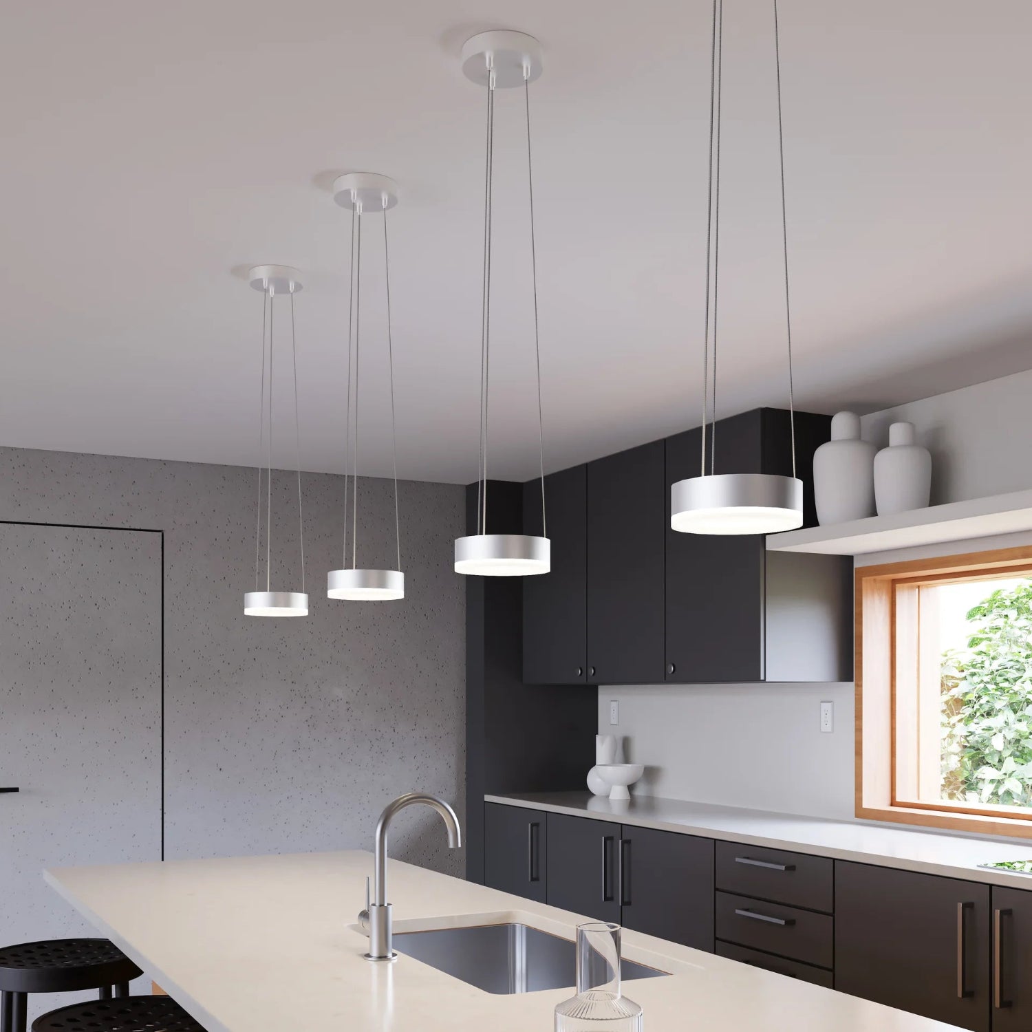 Sonneman Corona Bright Satin Aluminum 2311.16 Pendant