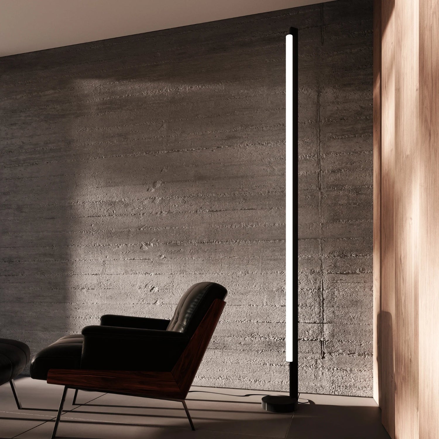 Sonneman Keel Satin Black 3820.25 Floor Lamp