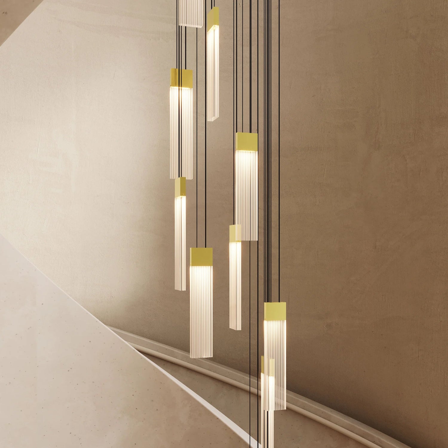 Sonneman V Panels Brass 3095.14 Pendant