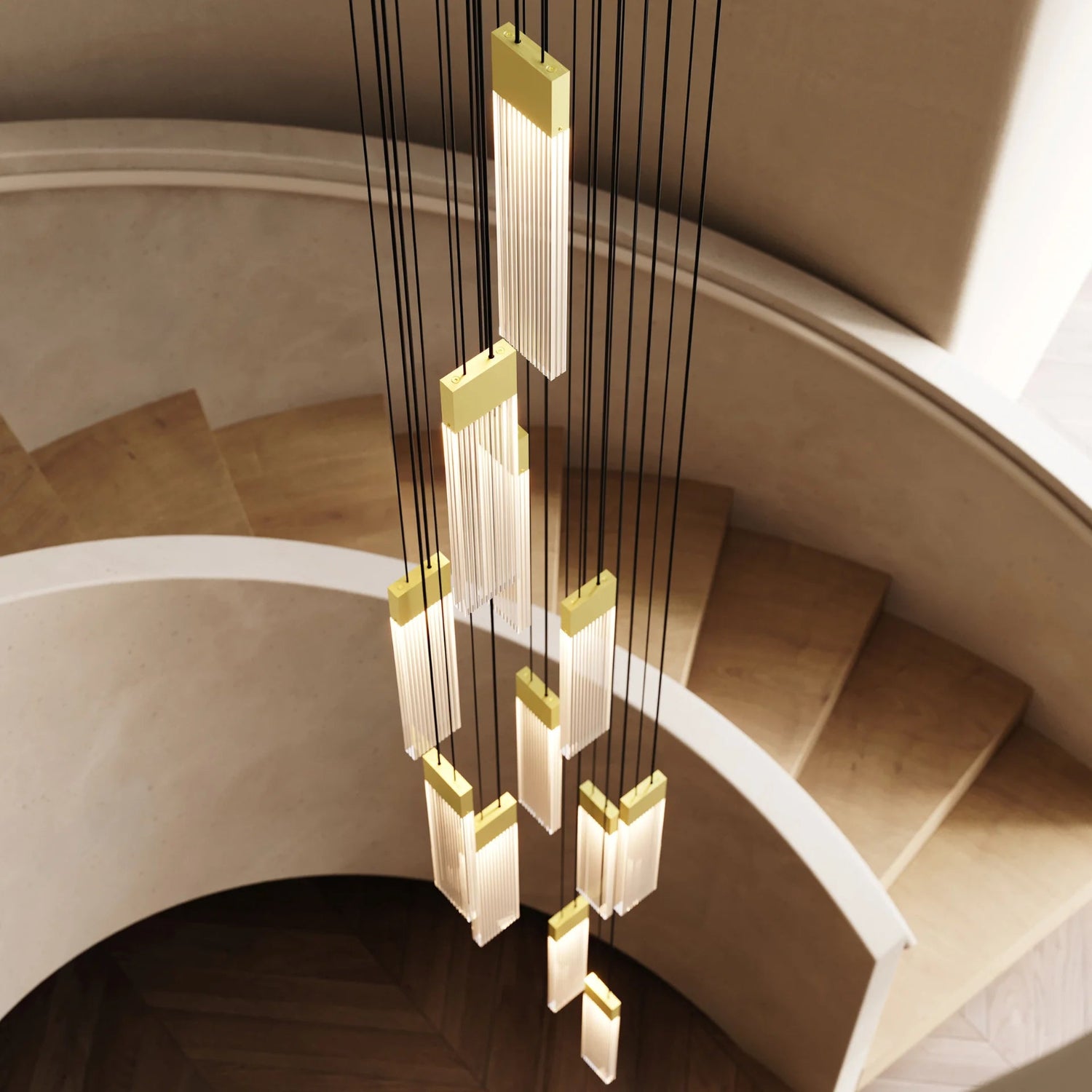 Sonneman V Panels Brass 3095.14 Pendant