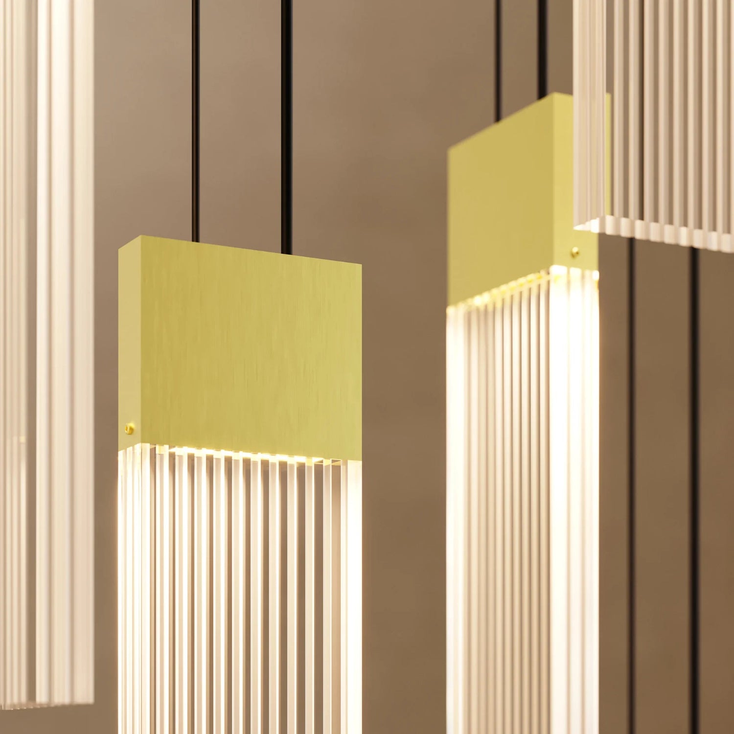 Sonneman V Panels Brass 3095.14 Pendant