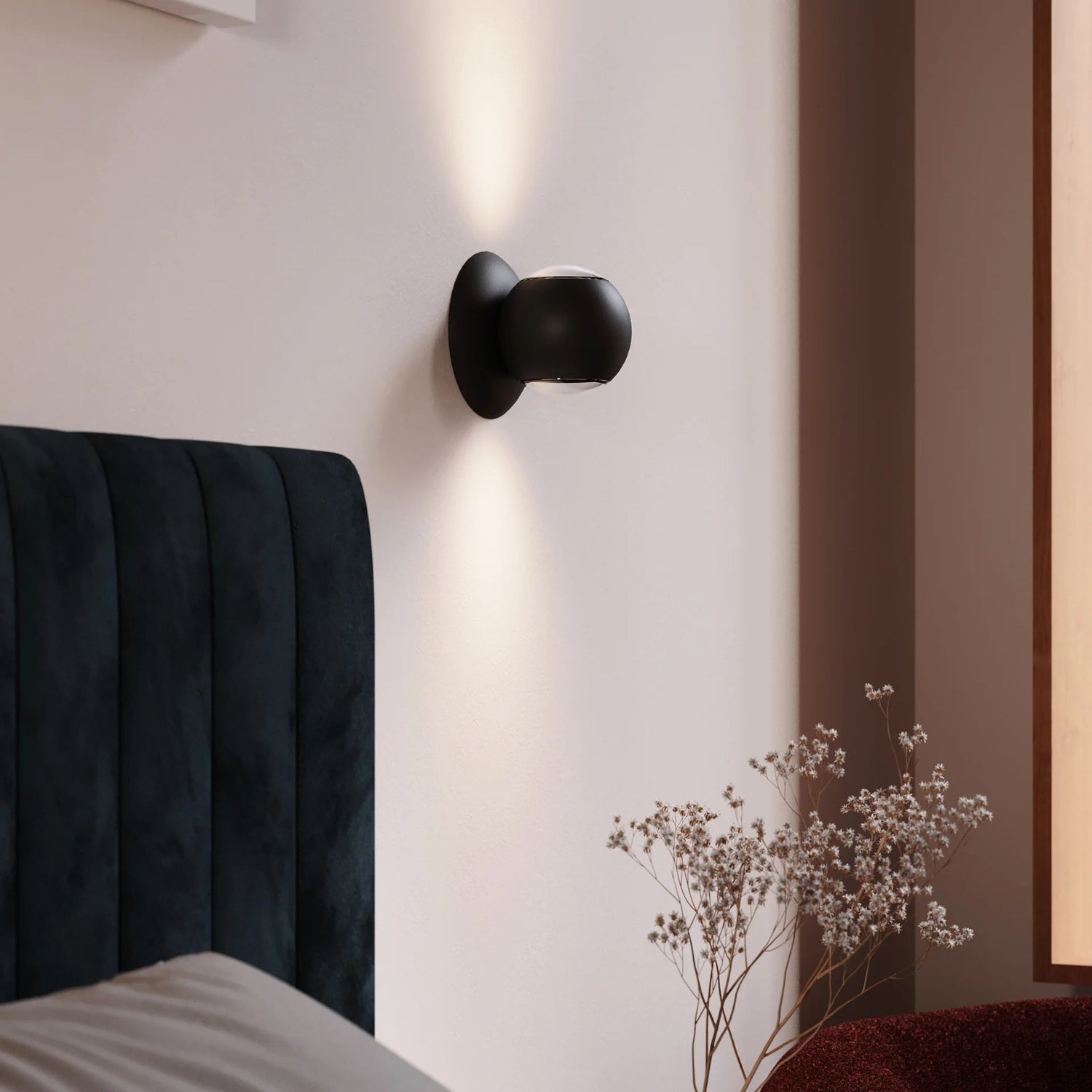 Sonneman Hemisphere Texture Black 7502.97 Wall Sconce