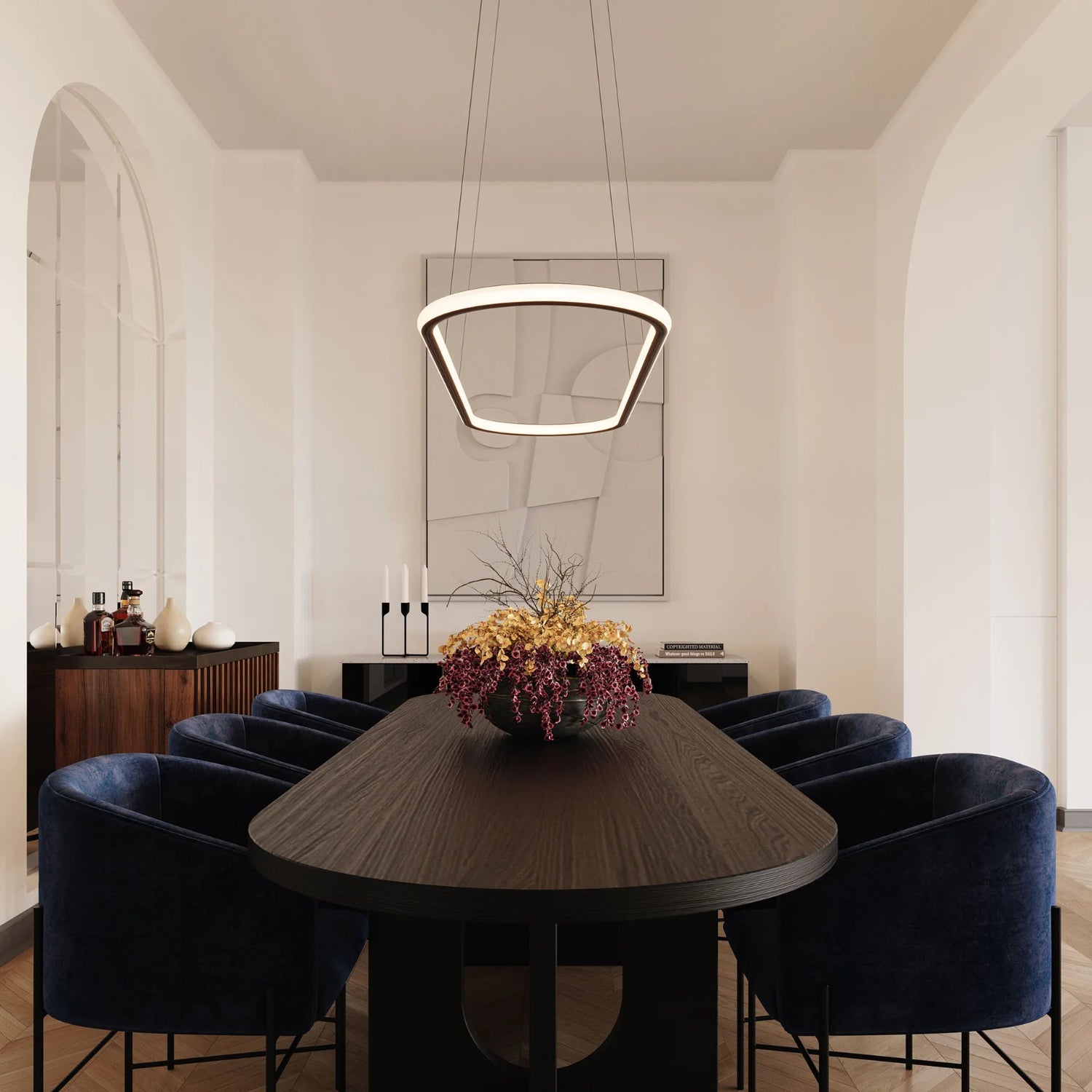 Sonneman Luna Satin Black 2243.25 Pendant