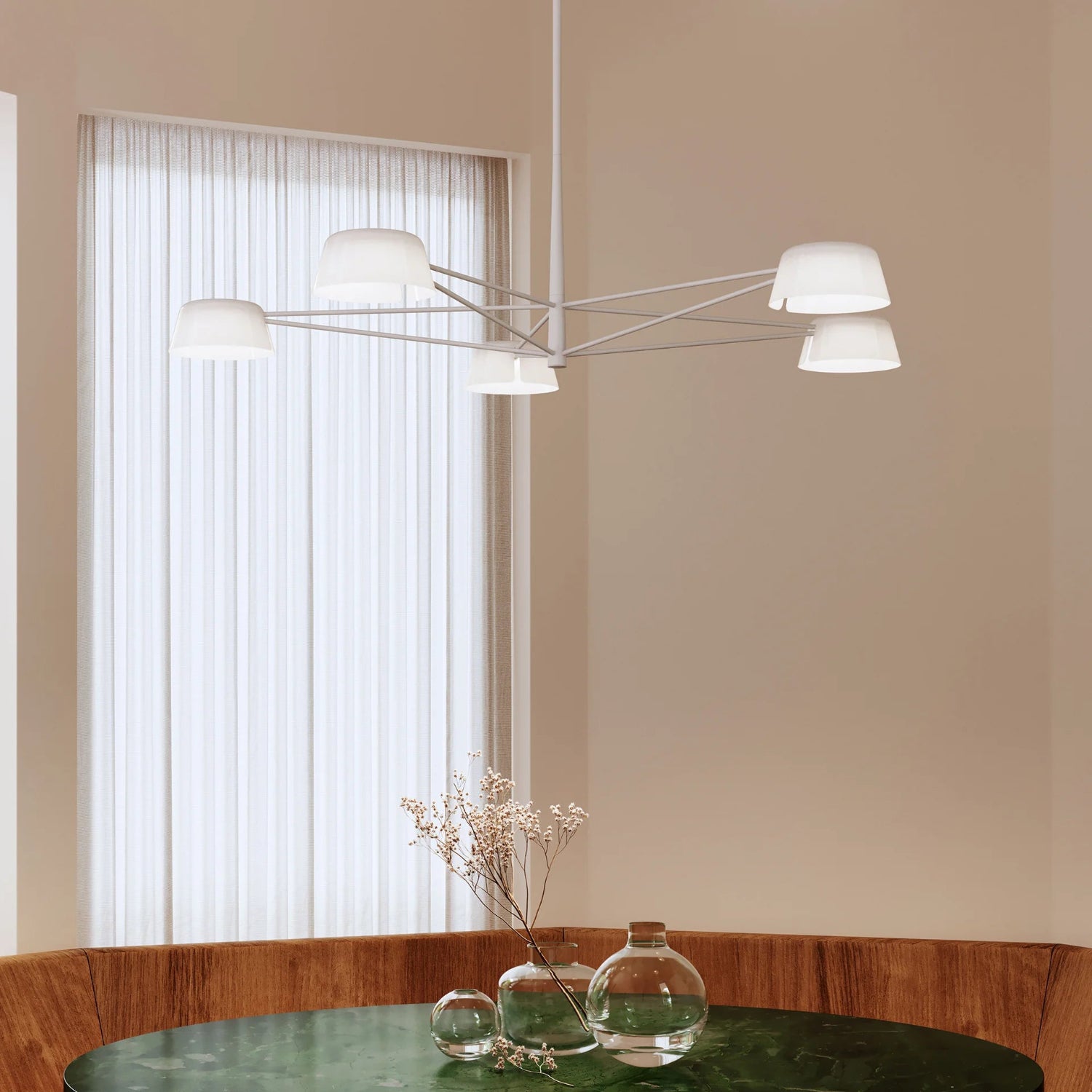 Sonneman Ray Warm Gray 2035.17W Chandelier