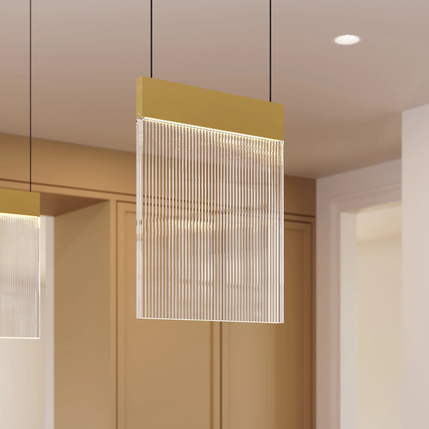 Sonneman V Panels Brass 3090.14 Pendant
